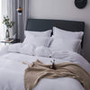 Lausonhouse 100% Cotton Waffle Weave Duvet Cover Set - White Queen Set