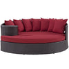 Modway Convene Wicker Rattan Outdoor Patio Daybed in Espresso Red