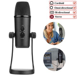 USB Computer Microphone for Vlog Conference Live, BOYA BY-PM700 Live Condenser Microphone with Flexible Polar Pattern for Windows and Mac Tablet Recording Interview Vlog Game Podcast