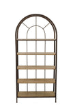 Creative Co-op Metal Framed Bookshelf with 5 Wood Shelves