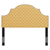 Ravenna Home Trellis Pattern Upholstered Headboard - Queen, 61.6 Inch, Yellow and Cream