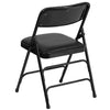 Flash Furniture 4 Pk. HERCULES Series Curved Triple Braced & Double Hinged Black Vinyl Fabric Metal Folding Chair