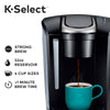 Keurig K-Select Single Serve K-Cup Pod Coffee Maker, With Strength Control and Hot Water On Demand, Matte Black