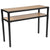 Flash Furniture Holmby Collection Knotted Pine Wood Grain Finish Console Table with Black Metal Legs