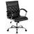 Flash Furniture Mid-Back Designer Black Leather Executive Swivel Chair with Chrome Base and Arms