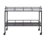 Creative Co-op Casters 2-Tier Cart, Grey