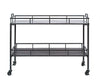 Creative Co-op Casters 2-Tier Cart, Grey