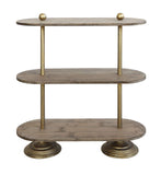 Creative Co-Op DA7283 Metal & Wood 3 Tier Shelf