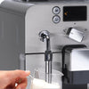 Gaggia Brera Super Automatic Espresso Machine in Silver. Pannarello Wand Frothing for Latte and Cappuccino Drinks. Espresso from Pre-Ground or Whole Bean Coffee.