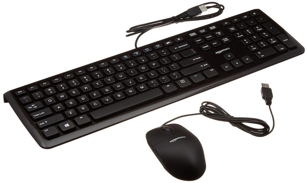 AmazonBasics Wired Computer Keyboard and Wired Mouse , 10-Pack