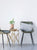 Creative Co-op Green Leather & Metal Chair,