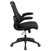 Flash Furniture Mid-Back Black Mesh Swivel Task Chair with Flip-Up Arms