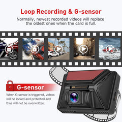 Oasser Dash Camera Car Dashcam FHD 2880-2160P 3.0inch LCD Dashboard Camera Recorder with GPS WiFi Parking Mode Support for Sony IMX335 Video Sensor 128G Max G-Sensor WDR Loop Recording