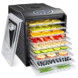 Ivation 9 Tray Premium Electric Food Dehydrator Machine - 600w - Digital Timer & Temperature Control with Auto Shutoff - 95ºF to 158ºF for Drying Beef Jerky, Fruits, Vegetables & Nuts, BPA Free