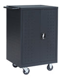 Pearington 18 Bay Tablet Charging Cart for iPad, Chromebooks and Laptop Computers - Store Up To 17 Inch Tablet or Laptop - Secure  Locking Storage