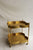 Creative Co-op Metal Clover Shaped Gold 2-Tier Bar Cart,