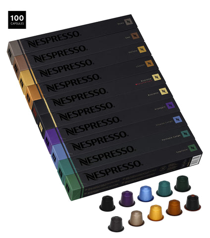 Nespresso OriginalLine Espresso, Variety Pack, 100 Capsules - 