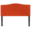 Flash Furniture Cambridge Tufted Upholstered Full Size Headboard in Orange Fabric