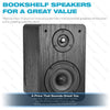 Mediabridge MS-BP1B Bookshelf Speakers Pair with 4