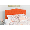 Flash Furniture Cambridge Tufted Upholstered Full Size Headboard in Orange Fabric