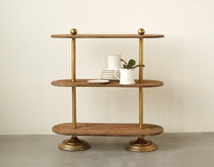 Creative Co-Op DA7283 Metal & Wood 3 Tier Shelf