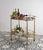 Creative Co-op Gold 2 Tier Metal Bar Cart on Casters