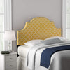 Ravenna Home Trellis Pattern Upholstered Headboard - Queen, 61.6 Inch, Yellow and Cream