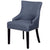 Ravenna Home Modern Dining Chair, 36 Inch Height, Denim Blue