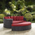 Modway Convene Wicker Rattan Outdoor Patio Daybed in Espresso Red