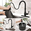 PAKING Kitchen Faucet, Kitchen Sink Faucet, Sink Faucet, Kitchen Faucets with Pull-down Sprayer, Matte Black Bar Kitchen Faucet, Sweep Spray