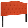 Flash Furniture Cambridge Tufted Upholstered Full Size Headboard in Orange Fabric