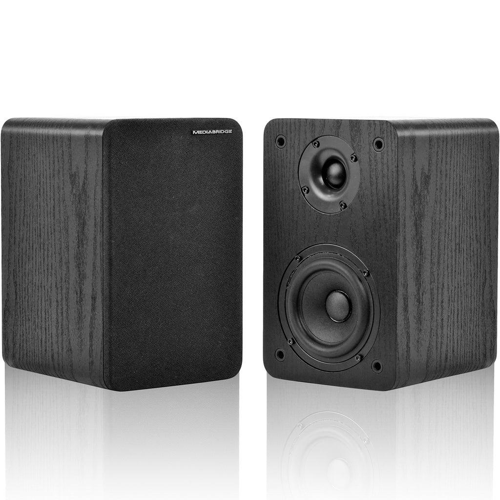 Mediabridge MS-BP1B Bookshelf Speakers Pair with 4