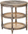 Creative Co-op Round Mango Wood Table with Two Cane Shelves, Brown