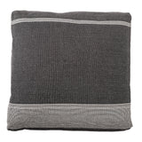 Bloomingville Black Square Cotton Woven Floor Cushion, 24